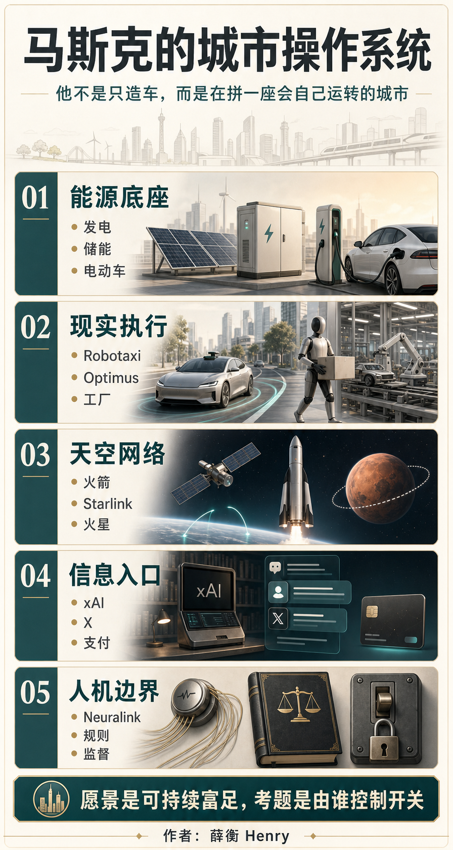 马斯克城市操作系统五层结构信息图